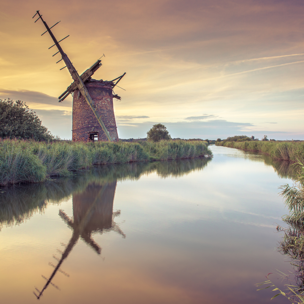 A windmill on the Norfolk Broads